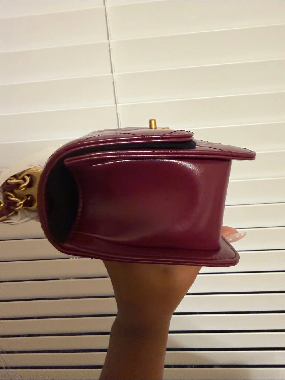 CHANEL Quilted Mini Flap Crossbody in Deep Bordeaux with Gold Hardware